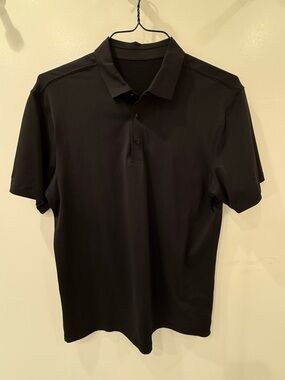 lululemon athletica Men's Black Short Sleeve Polo